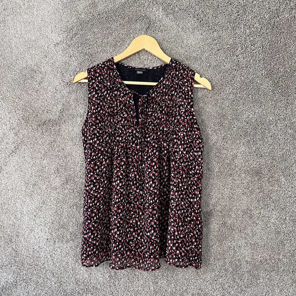 Tommy Hilfiger Shirt Womens Small Multicolor Floral Print Sleeveless Lined